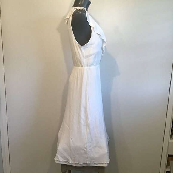Chanler Henry Sleeveless Deep V-Neck Dress with Ruffle Size L - Picture 3 of 11